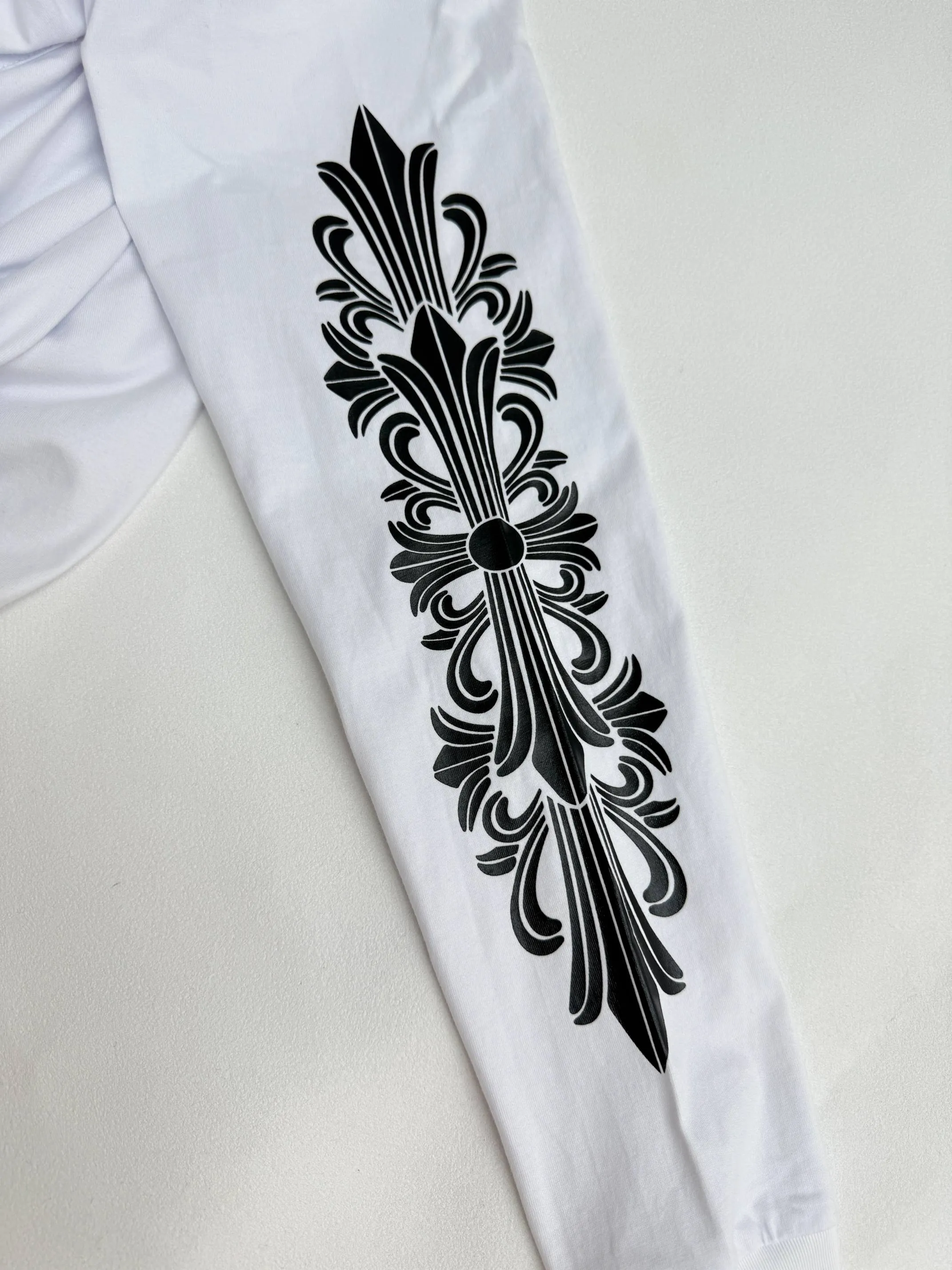 P300 Chrome Hearts Chrome Hearts Unicorn Arm Graffiti Print T-Shirt Long Sleeve S/M/L